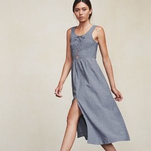 REFORMATION Lido Dress Sz 4 Denim Chambray